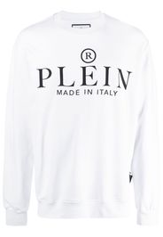 Philipp Plein logo-print long-sleeve sweatshirt - Bianco