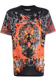 Philipp Plein flame-print short-sleeve T-shirt - Nero