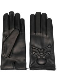 Philipp Plein cashmere-lined leather gloves - Nero