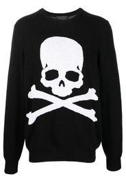 Philipp Plein intarsia skull-knit jumper - Nero