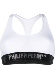 Philipp Plein Reggiseno sportivo con decorazione - Bianco