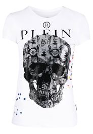 Philipp Plein skull-print cotton T-shirt - Bianco