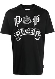 Philipp Plein T-shirt SS Gothic Plein con stampa grafica - Nero