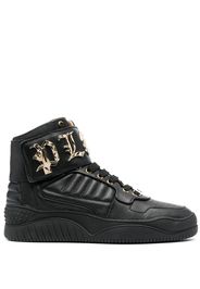 Philipp Plein Sneakers alte con logo - Nero