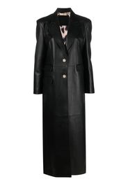 Philipp Plein single-breasted leather coat - Nero