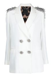 Philipp Plein Blazer doppiopetto con decorazione - Bianco