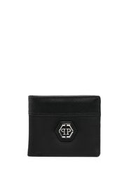 Philipp Plein Portafoglio bi-fold con applicazione Hexagon - Nero