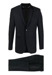 Philipp Plein logo-detail single-breasted suit - Blu