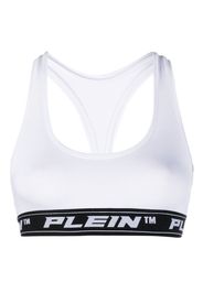 Philipp Plein logo-underband sports bralette - Bianco