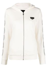 Philipp Plein Crystal Cable embellished hoodie - Bianco