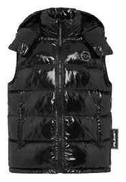 Philipp Plein logo-patch padded gilet - Nero