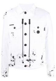 Philipp Plein Giacca denim con stampa - Bianco