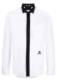 Philipp Plein contrast collar shirt - Bianco