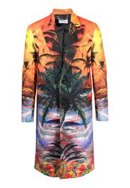 Philipp Plein Cappotto Hawaii con stampa grafica - Arancione