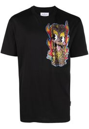 Philipp Plein T-shirt Hawaii con decorazione - Nero