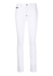 Philipp Plein Jeans a vita alta - Bianco