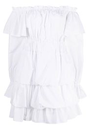 Philipp Plein tiered mini dress - Bianco