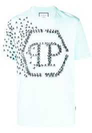 Philipp Plein T-shirt con stampa Skull Bones - Blu