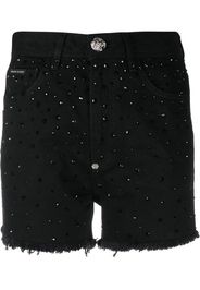 Philipp Plein Shorts con cristalli - Nero