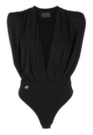 Philipp Plein plunging v-neck bodysuit - Nero