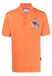 Philipp Plein Polo con stampa grafica - Arancione