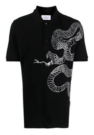 Philipp Plein Polo con stampa serpente - Nero