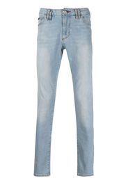 Philipp Plein Jeans slim con placca logo - Blu