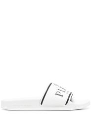 Philipp Plein Sandali slides con stampa - Bianco