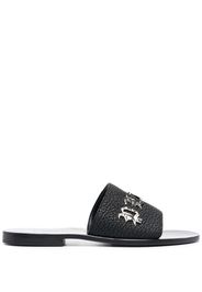 Philipp Plein Sandali slides con logo - Nero