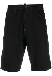 Philipp Plein mid-rise denim shorts - Nero