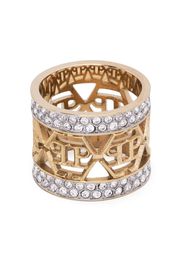 Philipp Plein logo-lettering band ring - Oro