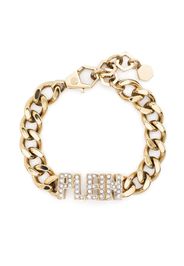 Philipp Plein crystal-embellished logo bracelet - Oro