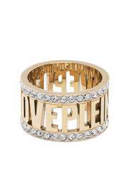Philipp Plein Lettering polished ring - Oro