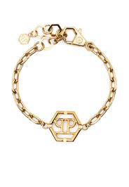 Philipp Plein Hexagon logo-plaque bracelet - Oro