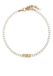 Philipp Plein crystal-embellished logo necklace - Oro