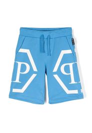 Philipp Plein Junior Shorts con stampa - 40588 BLUE