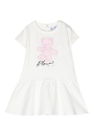 Philipp Plein Junior teddy bear-motif dress - Bianco