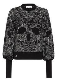 Philipp Plein Wool & Lurex paisley jumper - Nero