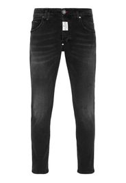 Philipp Plein logo-patch skinny-cut jeans - Nero