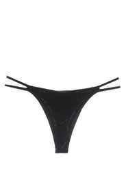 Philipp Plein crystal-embellished thong - Nero