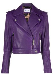 Philipp Plein Giacca biker crop - Viola