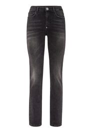 Philipp Plein Jeans dritti con effetto schiarito - Nero