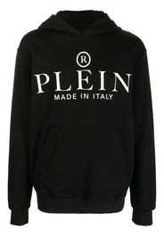 Philipp Plein logo-print cotton hoodie - Nero