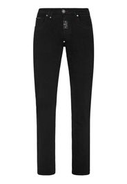 Philipp Plein Supreme logo-plaque straight-leg jeans - Nero