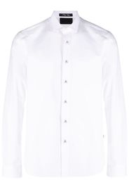 Philipp Plein skull-appliqué cotton shirt - Bianco