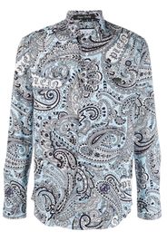 Philipp Plein Paisley-print long-sleeved shirt - Blu