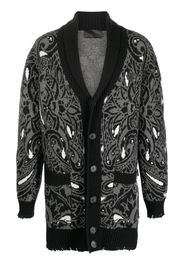 Philipp Plein Cardigan con stampa paisley - Nero