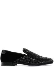 Philipp Plein Mocassini con strass - Nero