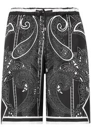 Philipp Plein Bermuda con stampa paisley - Nero