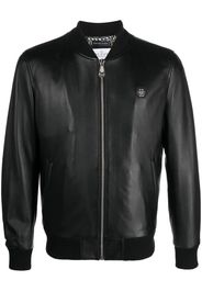 Philipp Plein bomber leather jacket - Nero